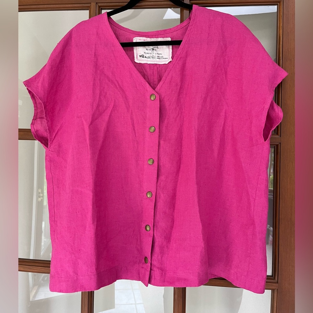 NEW - NPL MALTA Boxy linen top - XL